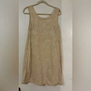 Rachel Zoe Beige Floral Linen Dress